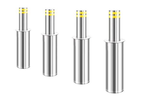 Brushed Finishing SUS304 Hydraulic Rising Bollards 600mm Rising Height