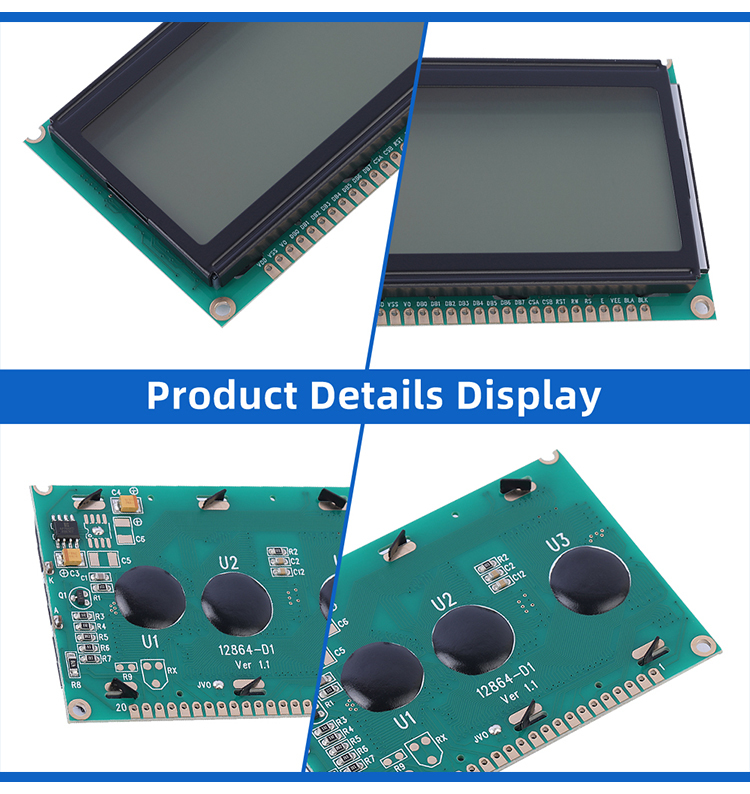 Grey Film LCD12864-D1 Low-Power LCD Display LCM Module Controller SBN0064