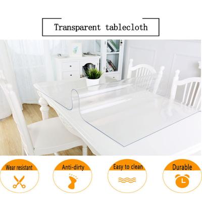 Material transparente impermeável durável de pano de tabela do PVC de Manteles
