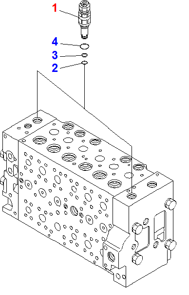 Клапан сброса KOMATSU основы клапана сброса 723-40-71101 экскаватора PC200-7