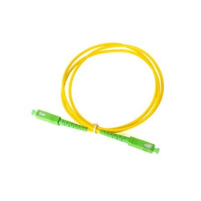 Cabo de remendo amarelo da fibra de Jumper Cables 3m da fibra do modo de FC/SC/LC/ST UPC único