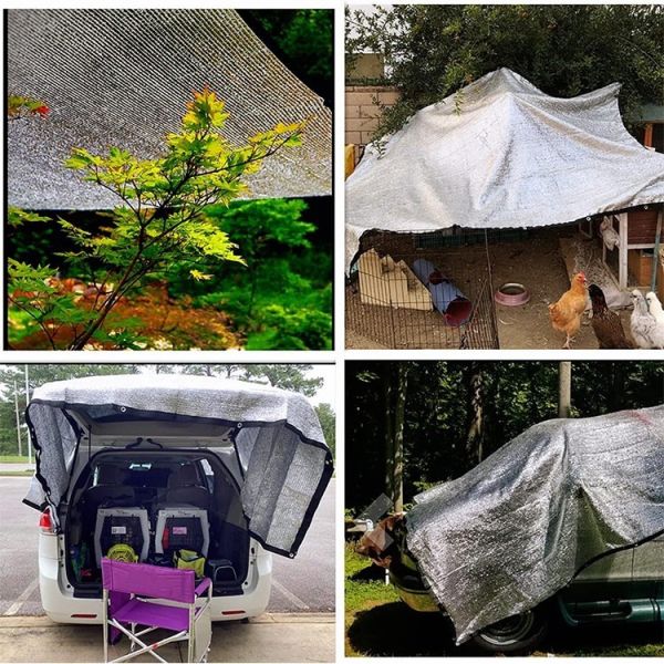 Customized Knitted 80% Aluminum Foil Shading Net for Car Parking HDPE Uv Resistant Shade Netting