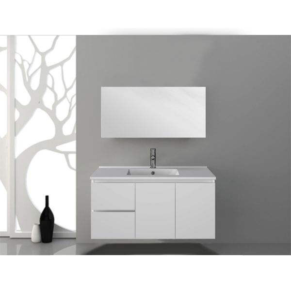 Hotel PVC Bathroom Cabinet , Modern Style Waterproof Wall Mounted Vanity