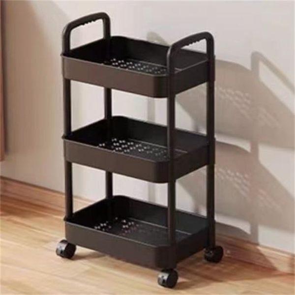 Three-layer Kitchen Rotating Shelving for Multifunctional Vegetable and Fruit Storage
