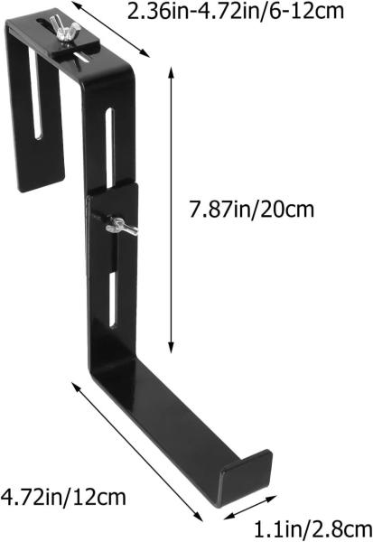 Adjustable Thickness Mounting Rail Hanger for Plant Holders Window Flower Box Bracket