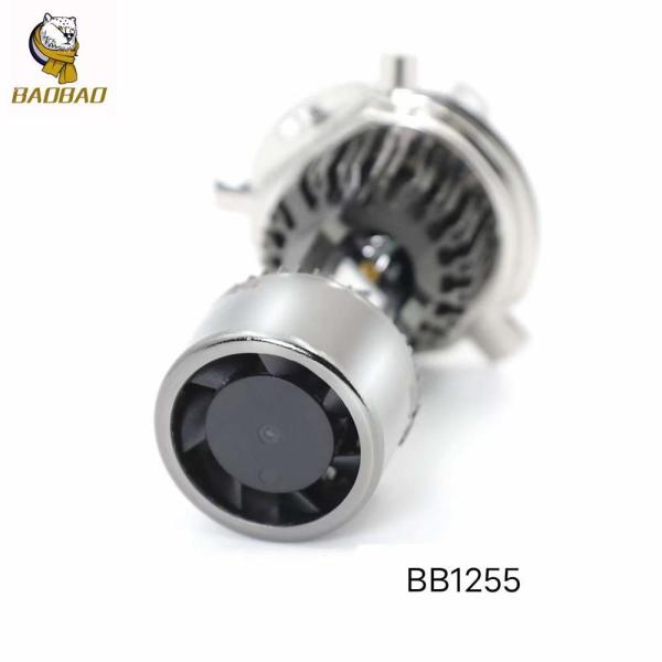 lâmpada de 12V de metal branco H4 LED com ventoinha de luz interior de motocicleta