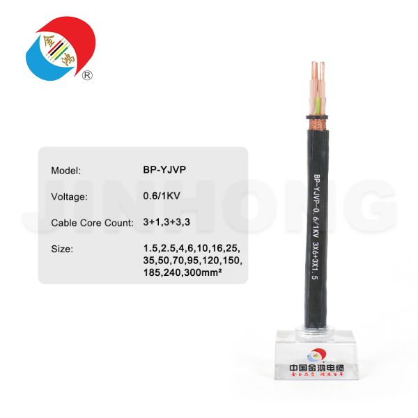 BPYJVP Symmetrical Double-Shielded VFD Variable Frequency Drive Cablefor Inverter-Motor Connection, Strong EMI Suppression & Industrial Electromagnetic Compatibility Layout