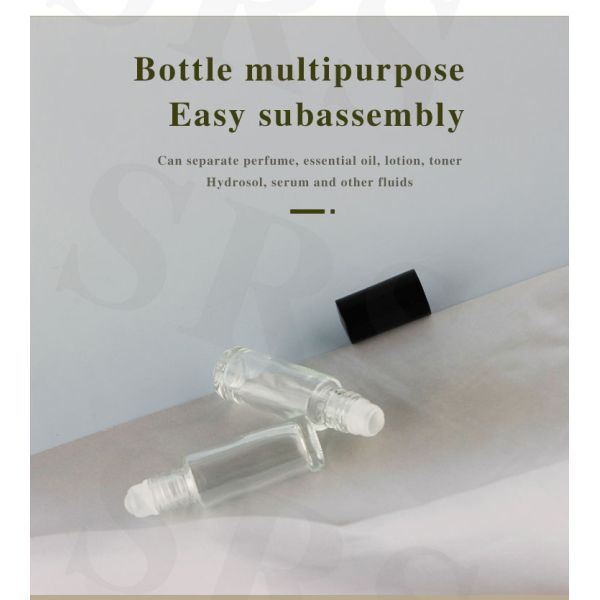 Custom Small Convenient 4ml Cosmetic Essential Oil Perfume Thick-bottomed Glass Roll on Bottle
