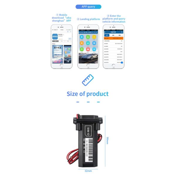 Водоустойчивый мотоцикл электротранспорта локатора GPS автомобиля