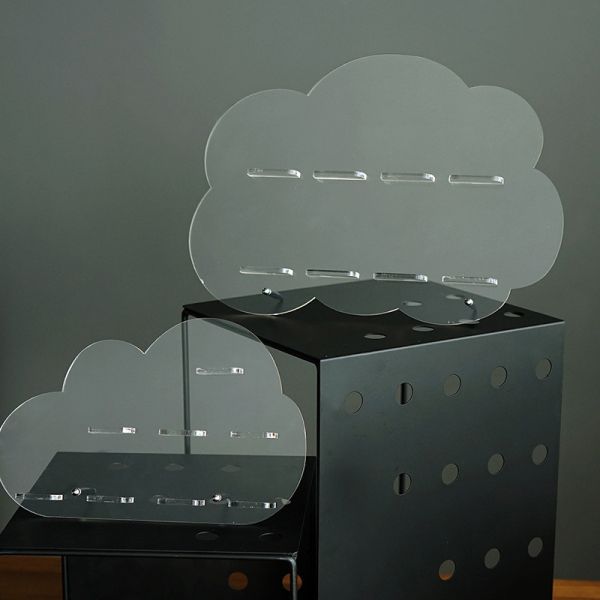 Stylish Cloud Cut Shape Acrylic POS Holders Display For DIY Craft Or Hair Accessories