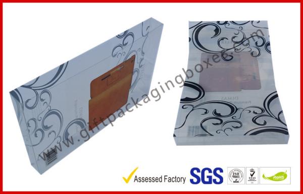 Black Drawer Luxury Gift Boxes Foil  Logo In Silver With PVC Sleeve