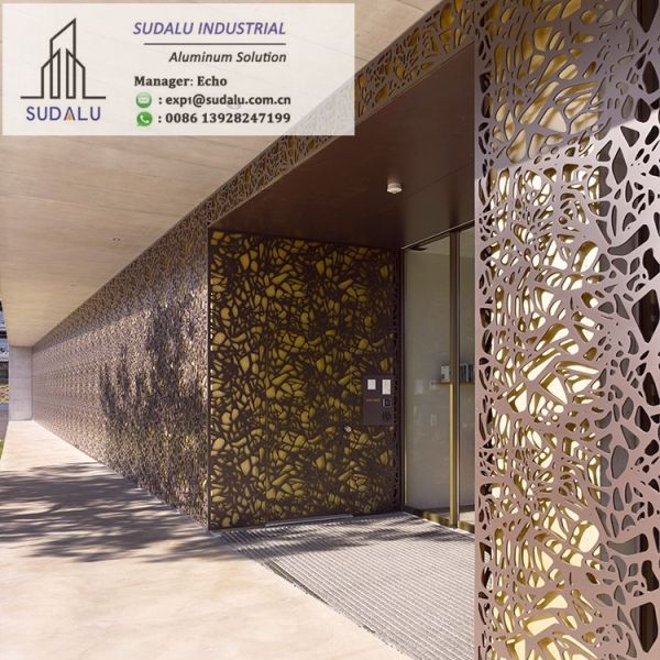 SUDALU 20 Years Guarantee Exterior Cheap Aluminum Laser Cut Cladding Panel from Foshan