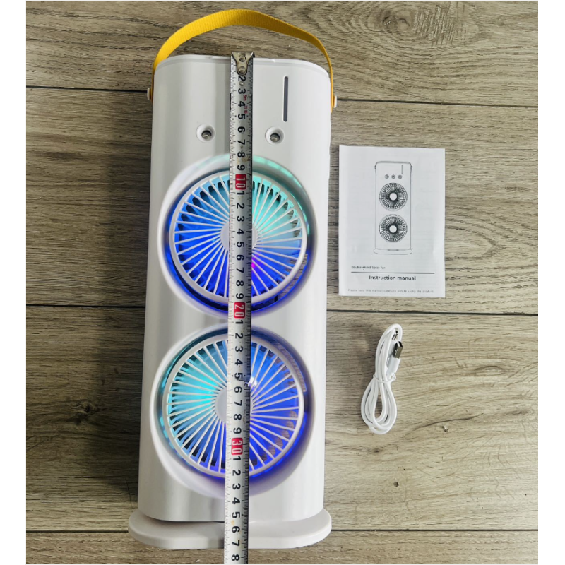 Household White Dual Fan Air Cooler with Remote Control and Cooling Function