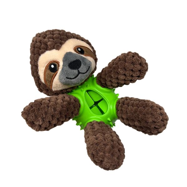 Dog Plush Toy Stuffed Soft Puppy Chew Toy With Treat Dispenser Squeaky Interactive Dog Toy