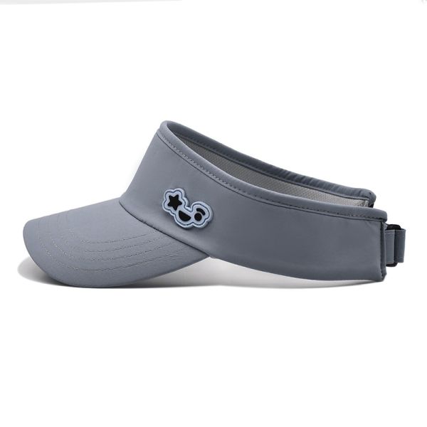 Summer Outdoor Running Sun Visor Cap Custom Gray Tennis Visor Hat for Golf