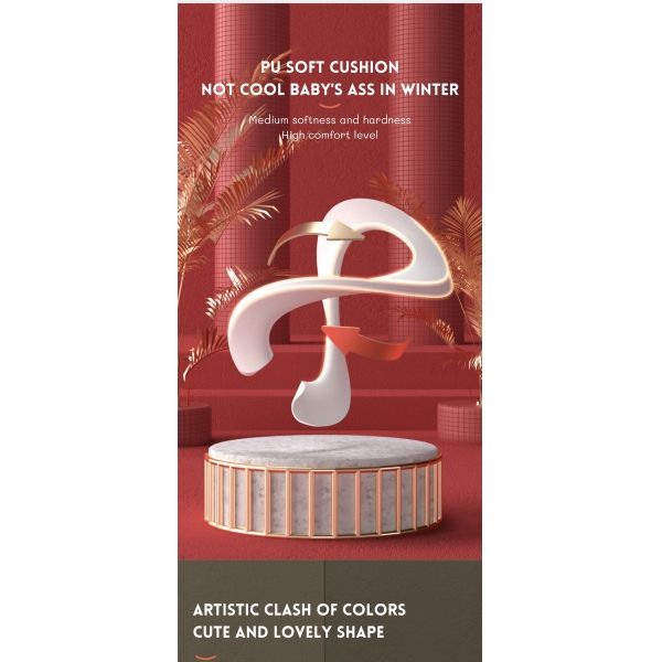 Cow Shape Customized Logo Dark Green Red Potty Training Toilet