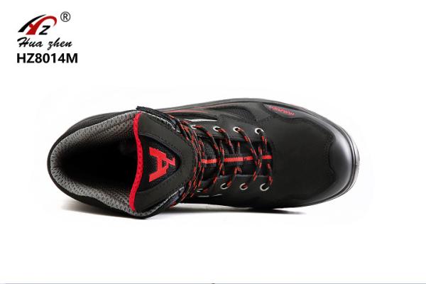 Customized Nubuck Rubber Safety Shoes Middle Cut With Durable Mesh Lining