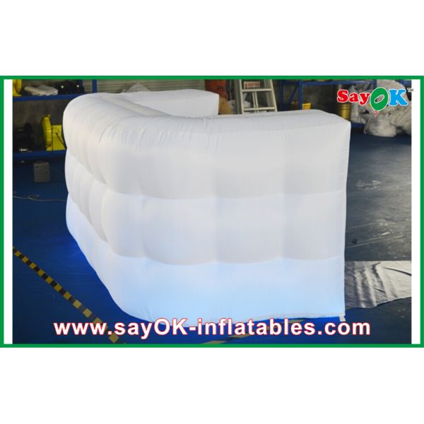 paño inflable de Oxford de la decoración de la iluminación LED de 3M de la pared inflable blanca de la cerca