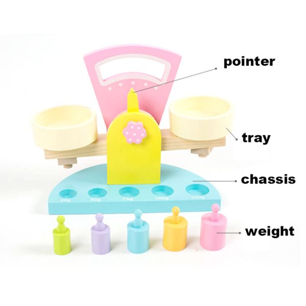 Безвкусная деревянная игрушка масштаба баланса для детей дошкольного возраста