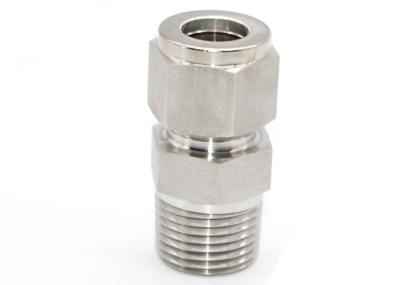 Parallel Thread Ss Compression Fittings , Male Straight Connector Compression Pipe Fittings