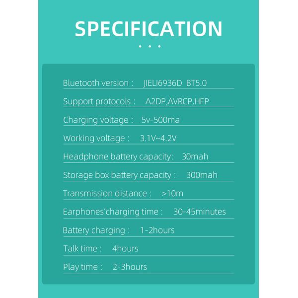 Sport Binaural JL TWS Waterproof Wireless Earphones Mini Earbuds