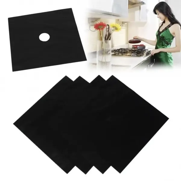 Reusable Square Foil Gas Hob Protector Liner Tray for Eco-Friendly Kitchen Accessories