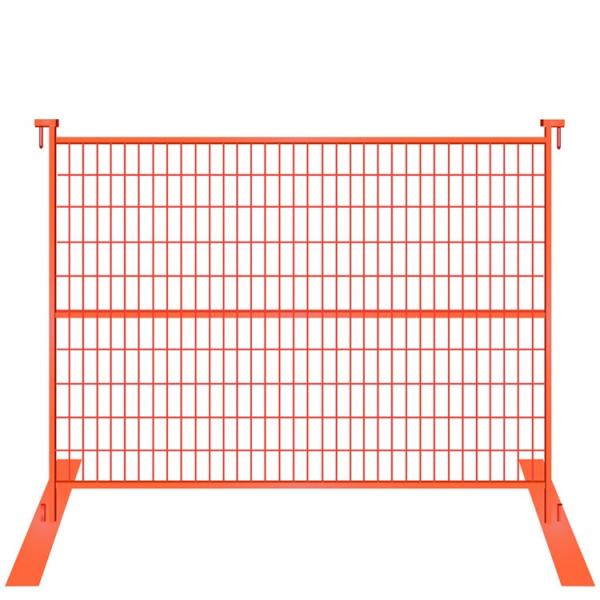 Yellow Powder Coated Construction 6mm Canada Temporary Fence
