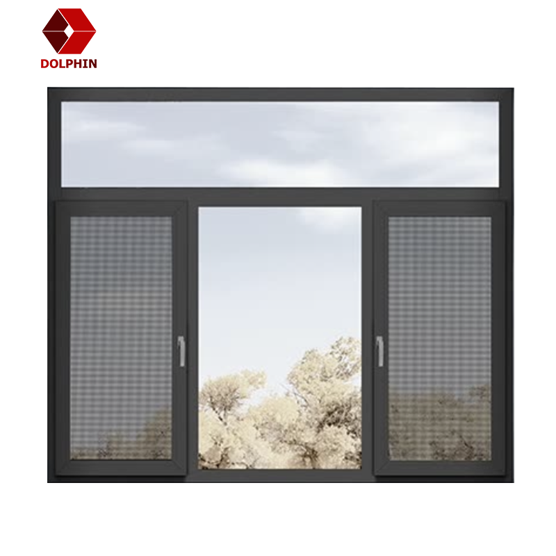 Vertical Double Glazed Aluminum Casement Window Soundproof Heat Insulation Customized