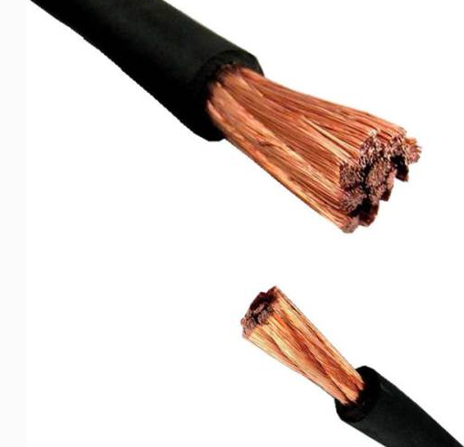 Cable de soldadura flexible de goma negro de la envoltura 200v 95mm2