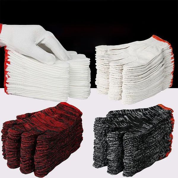 20-60 г. Промываемые, прочные, глубокие белые хлопчатобумажные рукоятки для безопасности рук