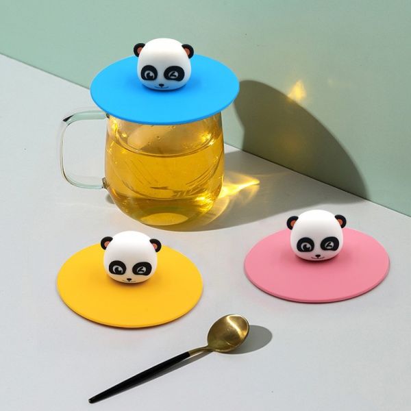 Многоразовое использование мультфильма пылестойкие силиконовые чашки крышка легко чистить и BPA свободный материал