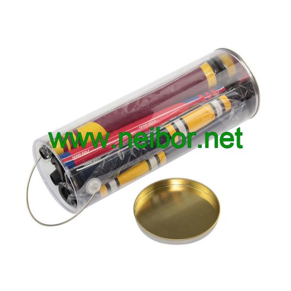 Clear PVC pail PET bucket Plastic tube for color flags packaging