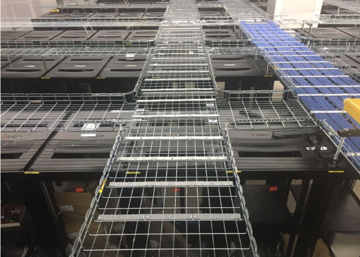 Lightweight 10 Ft Wire Mesh Basket Cable Tray 2-24 In