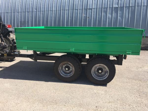 3T4W/4T4W - 4wheels Type Double Axle Tractor Trailer; Hydraulic Dump Trailer With Two Axle; Farm Tipping Trailer
