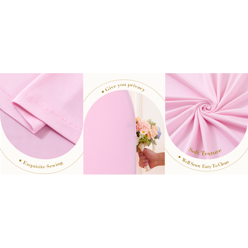 Pale Pink Arch Covers 3 Piece,Spandex Arch Backdrop Cover for Wedding、 Baby Shower 、Birthday Party