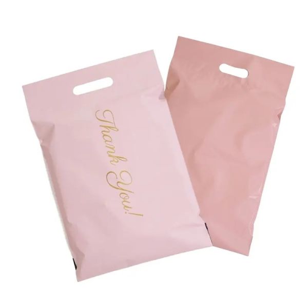 GDCX Small Business Supplies Shipping Bag Logo Express Package Custom Polly Mailers With Handle Plastic Mailer Bags for Clothes