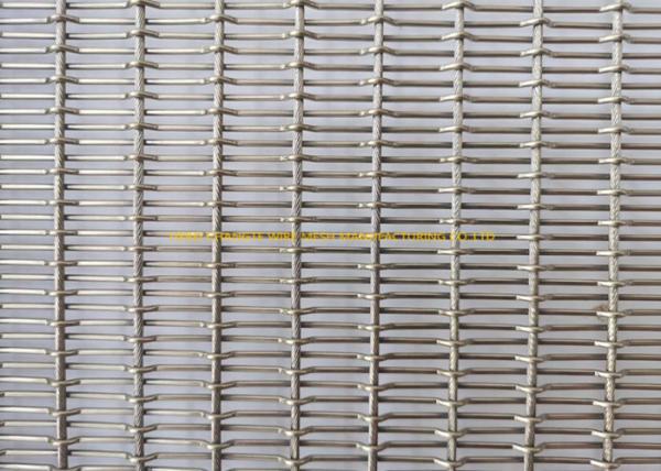 Rectangle Hole 5mm Rod Lock Crimped Decorative Woven Wire Mesh