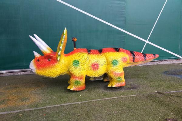 3 - carro longo das crianças do dinossauro de 4M, passeio Animatronic a fichas do dinossauro