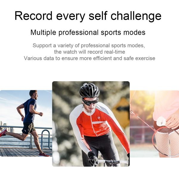 1.54 Inch Sleep Monotoring Smart Watch Music Control Weather Push For Women Sporting