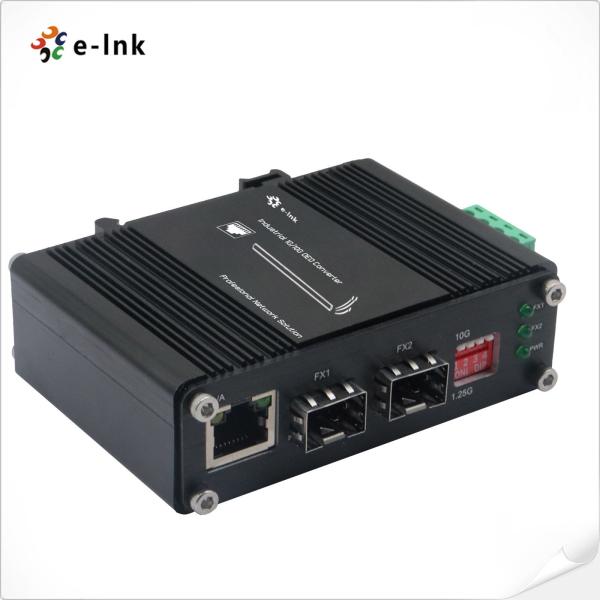 産業用 1G/10G SFP+から SFP+ OEO変換機 (3R リピエーター) 1G イーサネットメディア変換機能