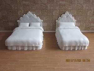 sigle/double bed--model scale bed ,plastic model beds,doll house decoration