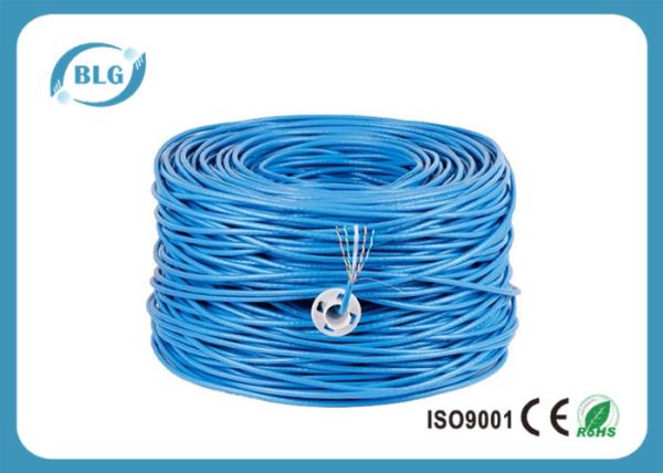 23AWG CU Internet Ethernet Lan Cable Unshield Cat6 4P 8 Cores Pair For TV / Switch Box