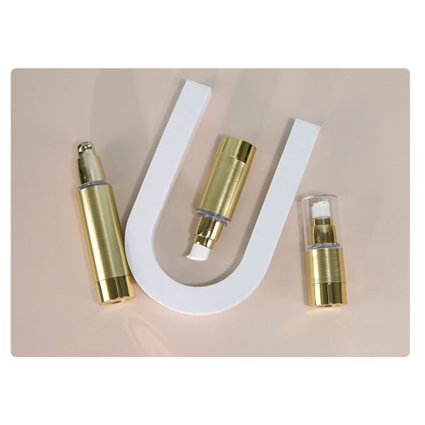 Empty Luxury Airless Pump Bottle 30ml 50ml Cream Vacuum Bottle Brushed Metal Replacement