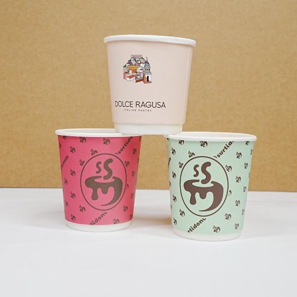Wholesale Customized Printing Logo Eco-friendly Disposable Paper Coffee Cups Paper Cups With Lids