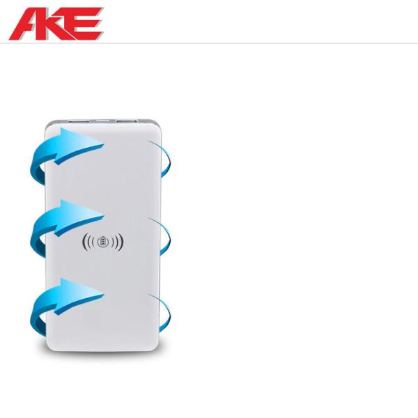 Slim Wireless Charging Power Bank 2 In 1  5v 2a  Black White Color  A Grade Li - Polymer Battery