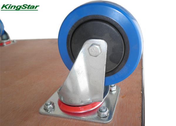 Plywood 4 Wheel Furniture Moving Dolly , Wooden Dolly Trolley Rubber Matted Surface