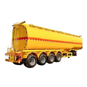 4 Axle 50000L Palm Oil Semi Tanker Trailer Q235 Carbon Steel Tank Body Material
