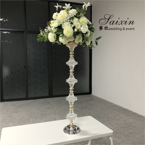 Очаровательный кристаллический стеклянный стенд для последнего свадебного украшения