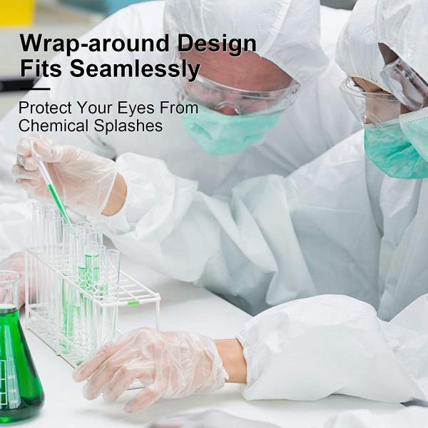 Anti Fog Coating Non Vented Safety Chemistry Lab Glasses OEM ODM