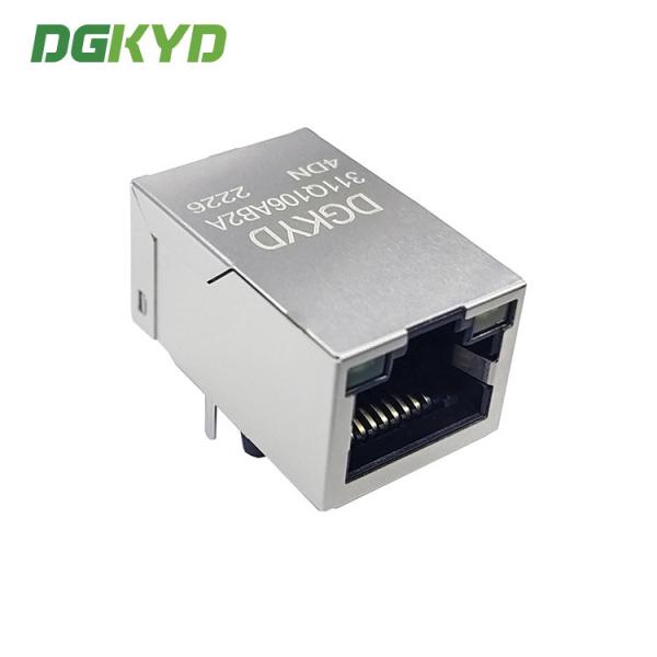ÉTIQUETTE d'interface réseau de DGKYD311Q106AB2A4DN RJ45 VERS LE HAUT de bouclier lumineux par interface modulaire de carte PCB de Jack Single Port